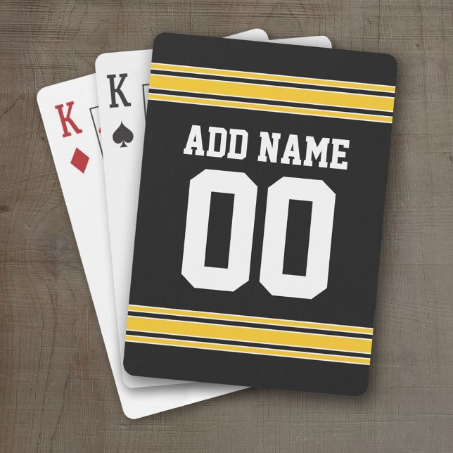 Football Team Jersey with name and number Playing Cards (Personalized Playing Cards)