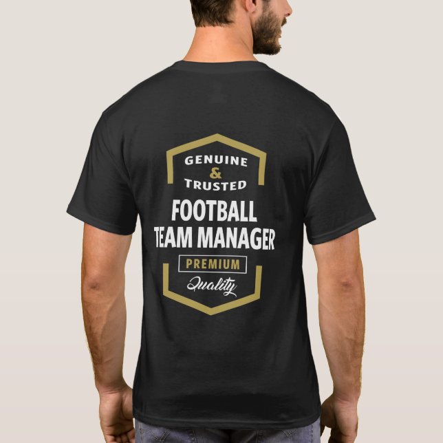 Football Team Manager Logo Gift Ideas T-Shirt (Back)