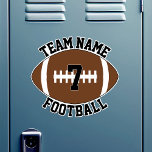 Football Team Name and Player Number Custom Sports<br><div class="desc">Make your own custom cut stickers for football teams and players! You use them as bumper stickers or anywhere else, such as in the football locker room or on team equipment. Just click to personalise the template, and type your own football team name and player jersey number in the custom...</div>