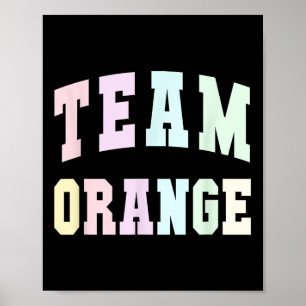 Football Team Orange Summer Camp Squad War Game Sp Poster