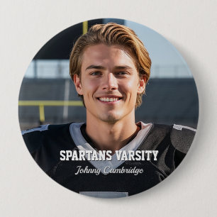 Football Team Player Custom Photo Buttons