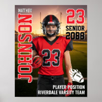 Football Team Senior MVP Player Photo Gift Sports
