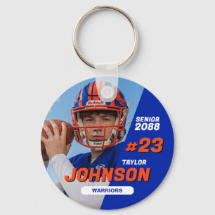 Football Team Senior Night Custom Color Sports Key Ring