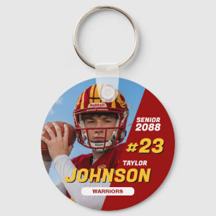 Football Team Senior Night Custom Color Sports Key Ring