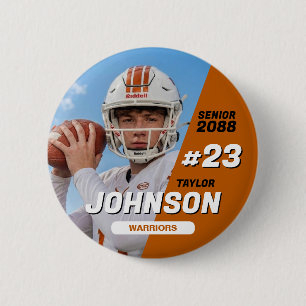 Football Team Senior Night Custom Colour Sports 6 Cm Round Badge