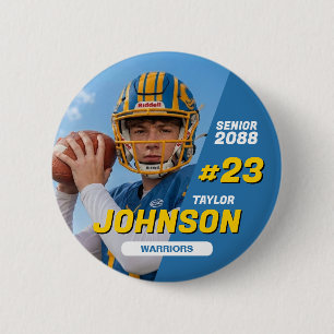 Football Team Senior Night Custom Colour Sports 6 Cm Round Badge