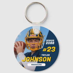 Football Team Senior Night Custom Colour Sports Key Ring