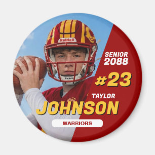 Football Team Senior Night Custom Colour Sports Magnet