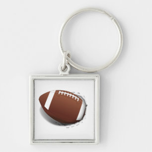 Football Tearing Out Key Ring