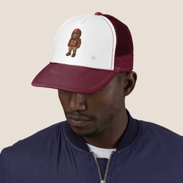 Football Teddy trucker hat (In Situ)