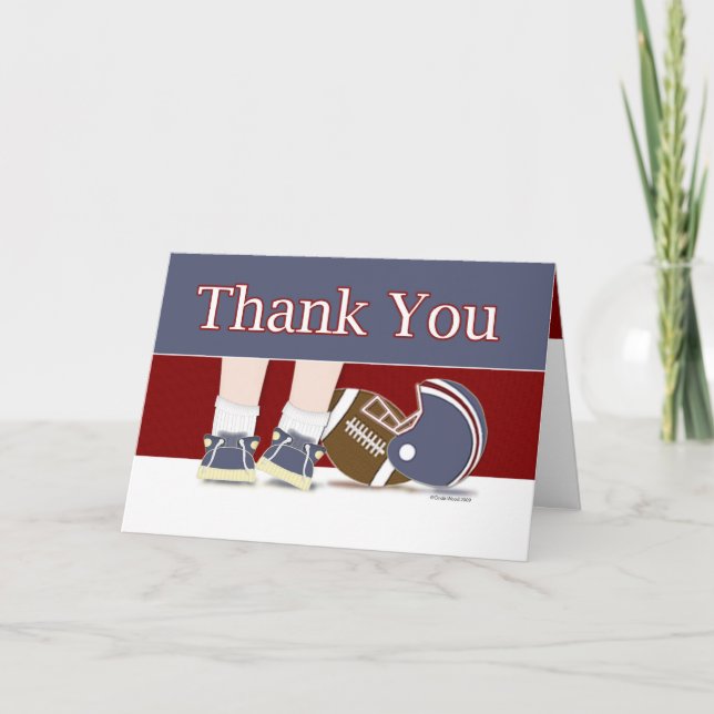 Football Thank You Card Template (Front)