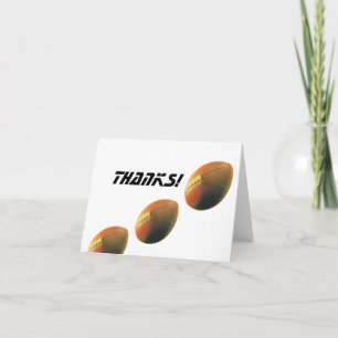 Football Thank You Folded Card