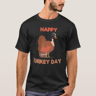 Football Thanksgiving Turkey Sitting On Egg T-Shirt