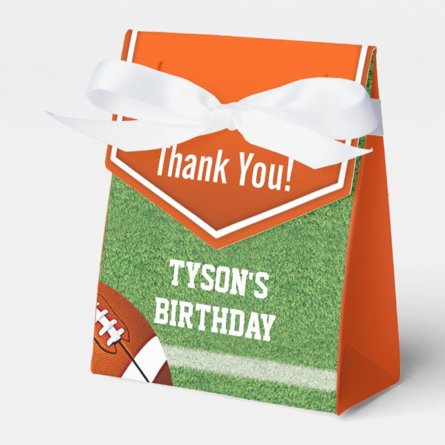 Football Theme Birthday Favour Boxes (Front Side)