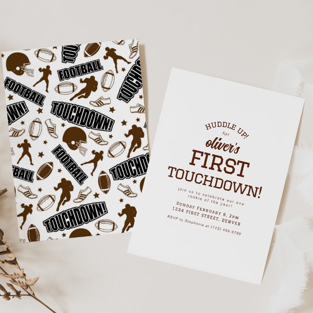 Football Theme Birthday Party Invitation  (Creator Uploaded)