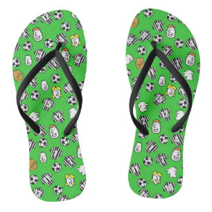 Football Theme Flip Flops in your Club Colours