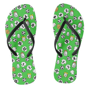 Football Theme Flip Flops in your Club Colours