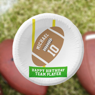 Football Theme Kids Birthday Party Paper Bowls Plate