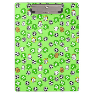 Football Theme with Green Shirts Clipboard