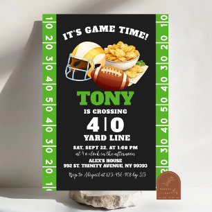 Football Themed Adult Birthday Invitation