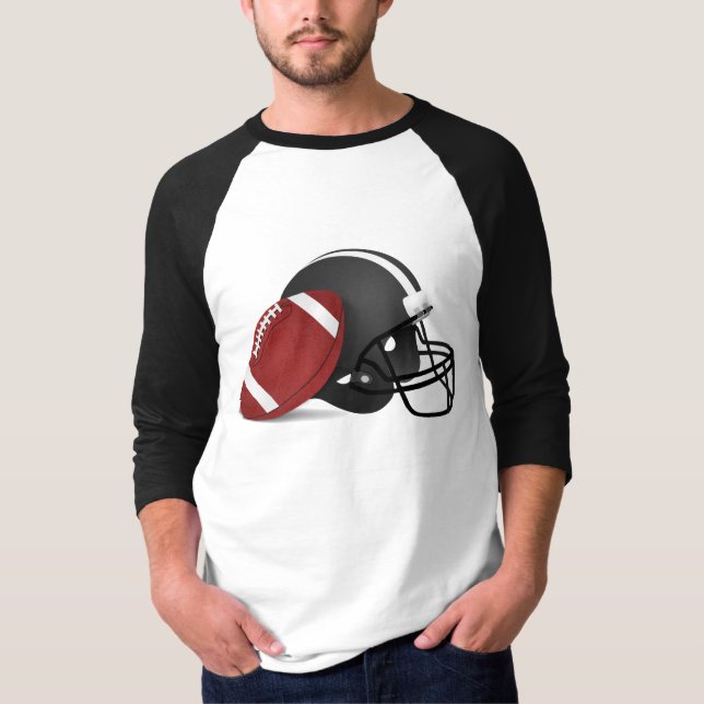 Football Themed Baseball Tee (Front)