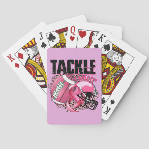 Football-themed Breast Cancer Awareness Playing Cards