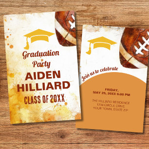 Football Themed Graduation Party  Flyer