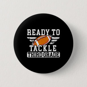 Football Third Grade First Day Of School Back To S 6 Cm Round Badge
