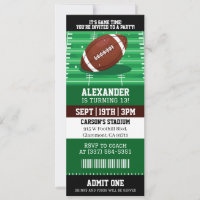 Football Ticket Birthday