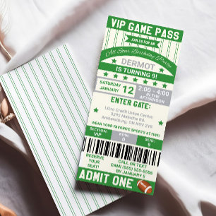 Football Ticket Birthday Invitation
