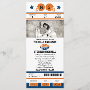 Football Ticket Wedding Invitation