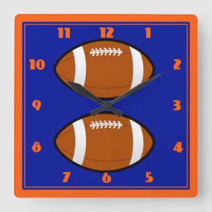 Football TIME Square Wall Clock