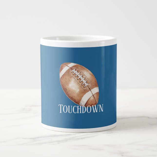 Football Touchdown Large Coffee Mug (Front)