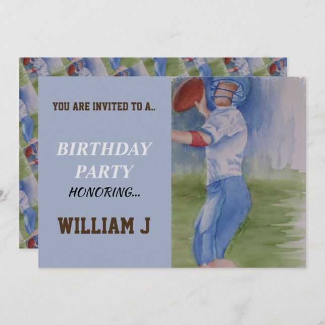 FOOTBALL TOUCHDOWN PASS INVITE (Front/Back)