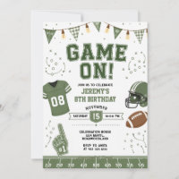 Football TouchDowns Game Day Green Sports Birthday
