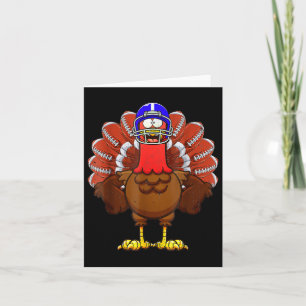 Football Turkey Funny Thanksgiving Autumn Fall Spo Card