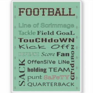 FOOTBALL typography Football Terminology