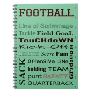 FOOTBALL typography Notebook