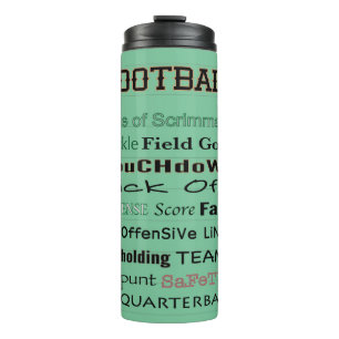 FOOTBALL typography  Thermal Tumbler