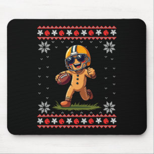 Football Ugly Christmas Men Kids Tees Gingerbread  Mouse Pad
