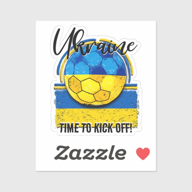 Football Ukraine Flag, European Soccer Retro (Sheet)