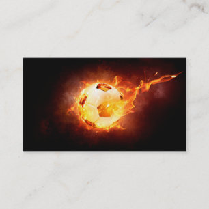 Football under Fire, Ball, Soccer Business Card