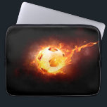 Football under Fire, Ball, Soccer Laptop Sleeve<br><div class="desc">0</div>