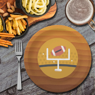 Football Upright Game Day Paper Plate
