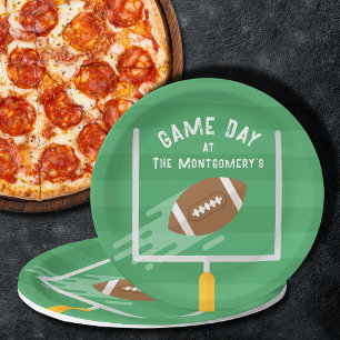 Football Uprights Game Day Paper Plate