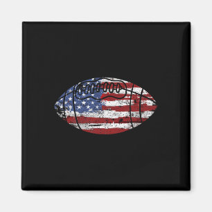 Football Usa American Flag Vintage Gift Magnet