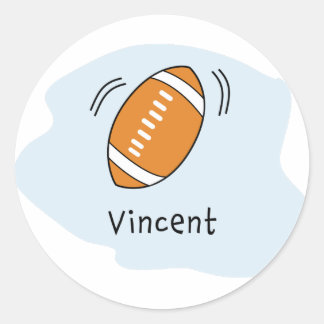 Football - Vincent Classic Round Sticker