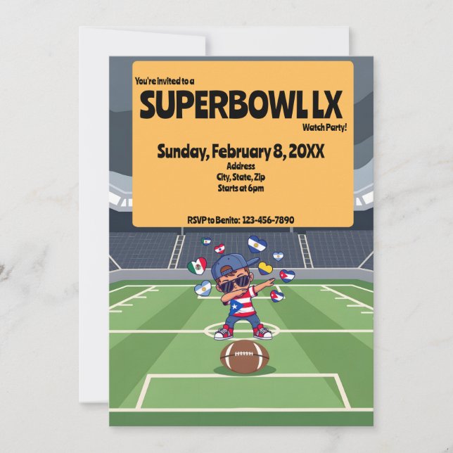 Football Watch Party Invitation (Front)