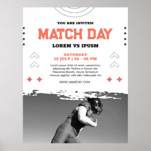 Football Watch Party Invitation Football Game Day Poster