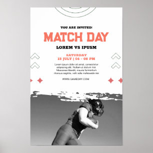 Football Watch Party Invitation Football Game Day Poster